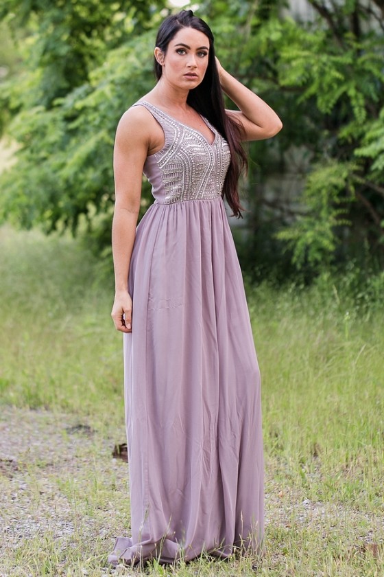 Lavender grey on sale maxi dress