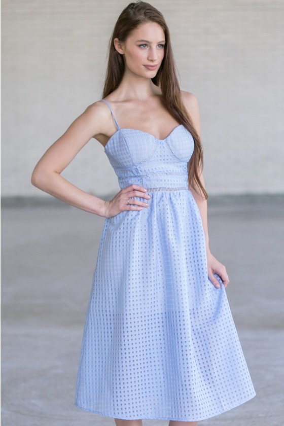 Light blue cheap summer dress