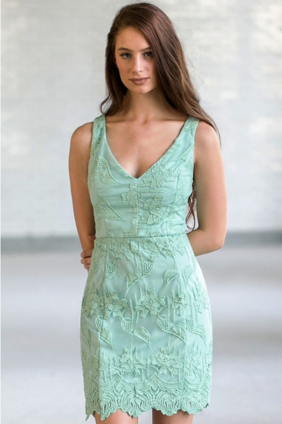 Sage embroidered dress on sale