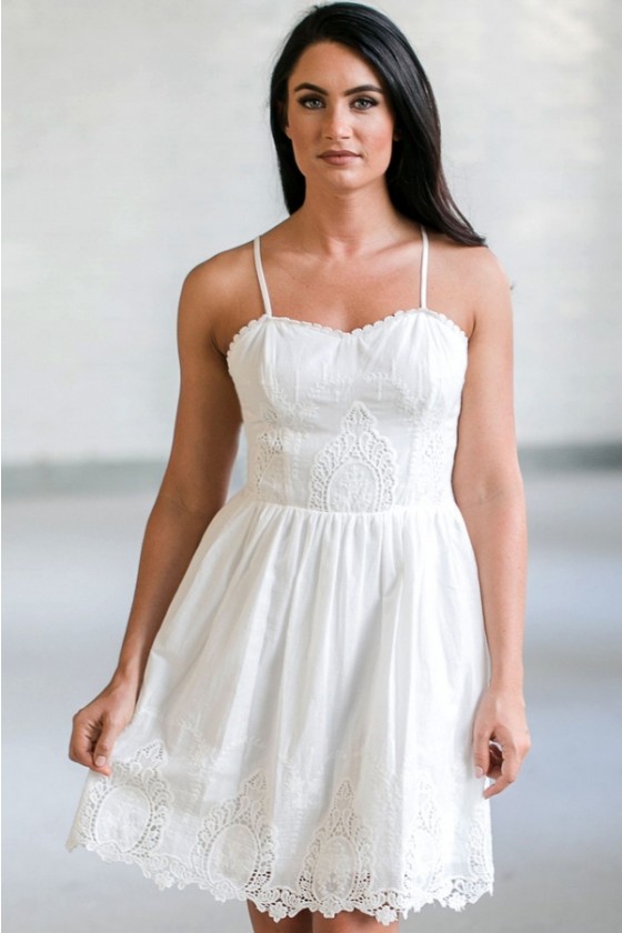 white eyelet dress