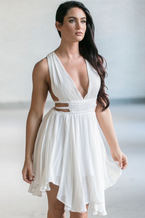 Sexy white cocktail dress online