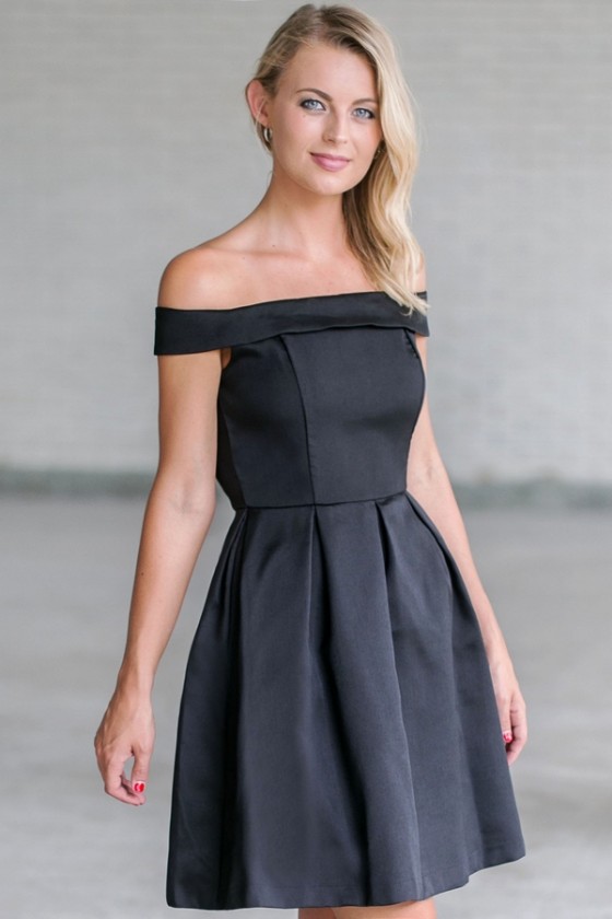 Black off the outlet shoulder a line dress