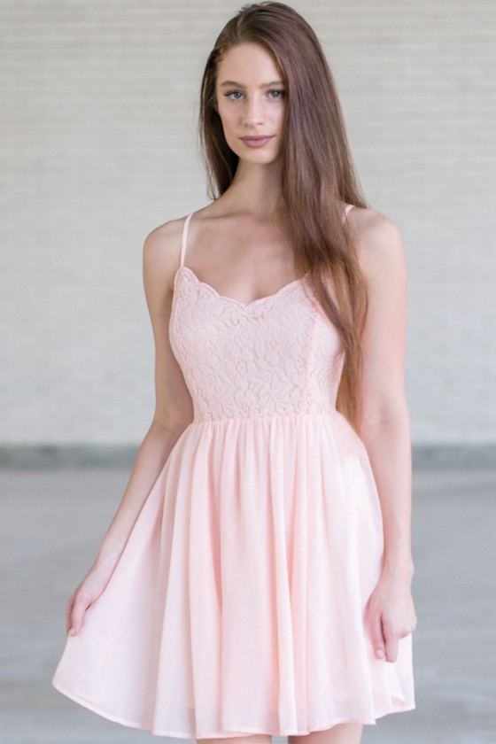 dress pink peach