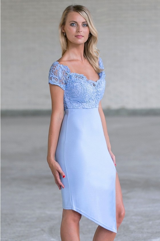 Periwinkle lace cheap dress