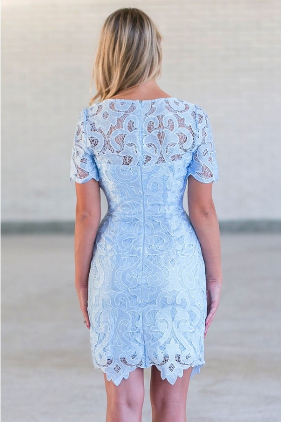 Pale Blue Lace Dress Online Cute Lace Juniors Dress Online Boutique Sky Blue Dress Lily Boutique