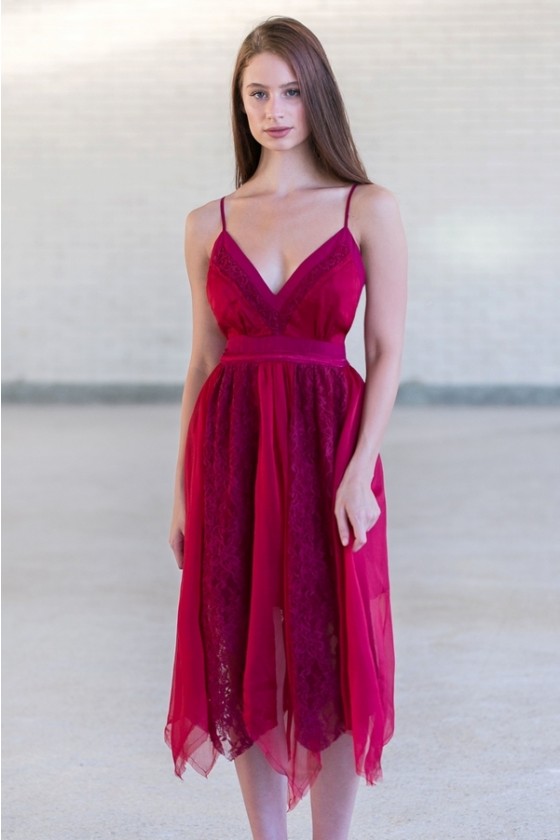 Red hippie dress sale
