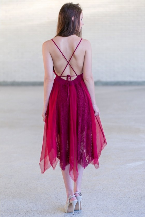 Burgundy Red High Low Dress | Red Fairy Boho Dress | Hippie Dress | Lily Boutique Burgundy Red High Low Dress | Red Fairy Boho Dress | Hippie Dress | Lily Boutique