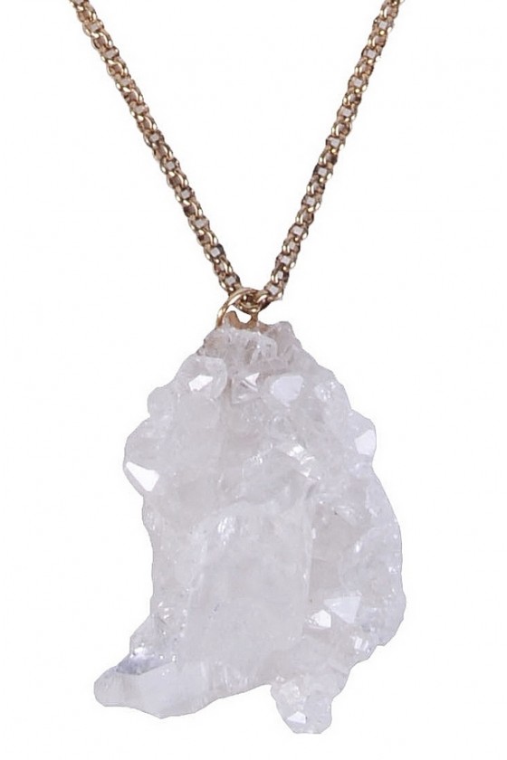 Crystal cluster necklace hotsell