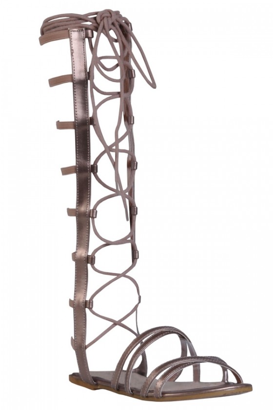 Gold gladiator shoes outlet