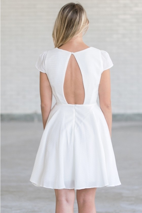 Cute White A-Line Dress | White Summer Party Dress | White Sundress | Lily  Boutique