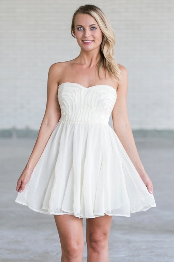 strapless a line dress