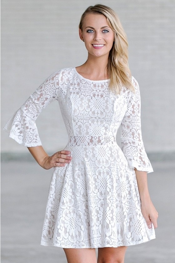 ivory lace boho dress