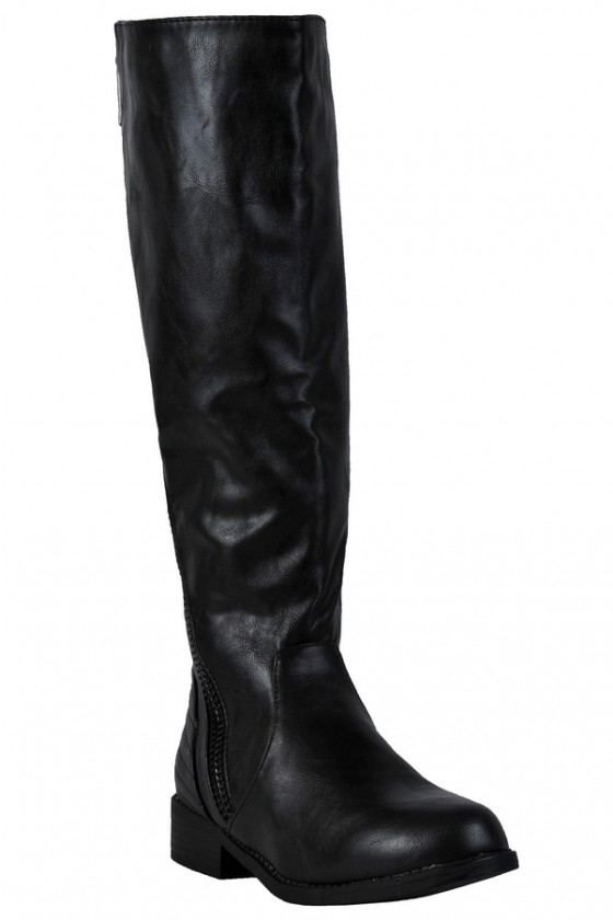 Black zip up boots womens online