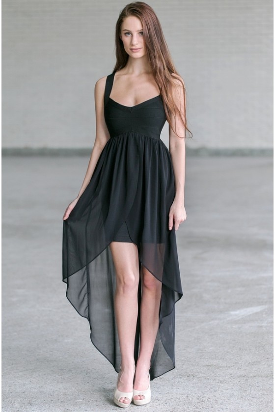 Black high deals low dress casual