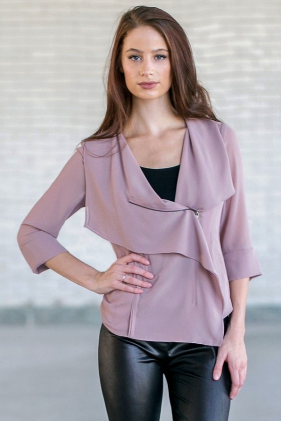 Purple hotsell chiffon jacket