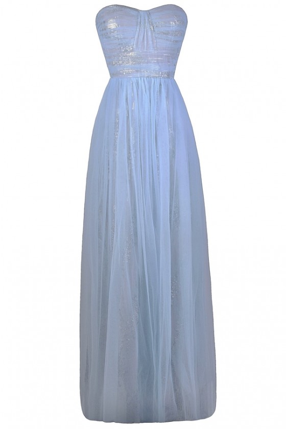 Ice blue evening on sale dress