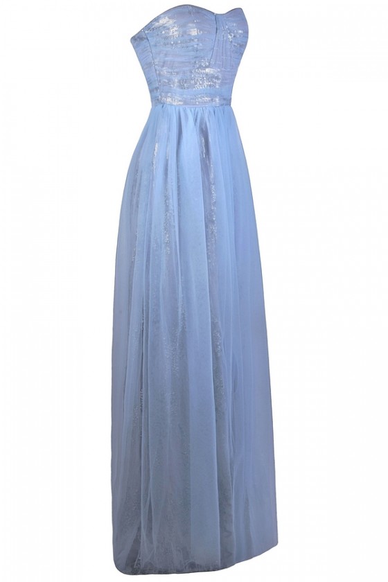 Silver blue dress cheap
