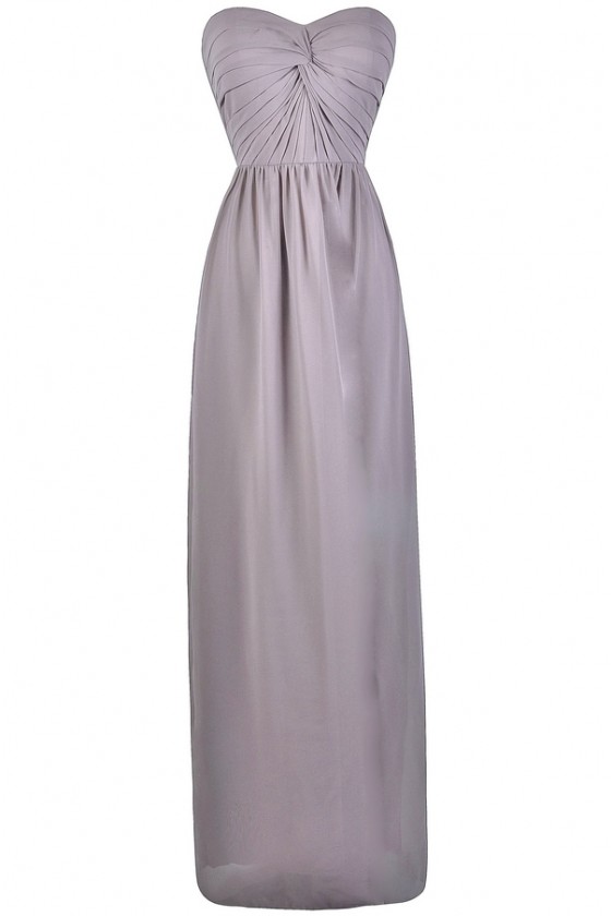 Grey chiffon maxi dress outlet