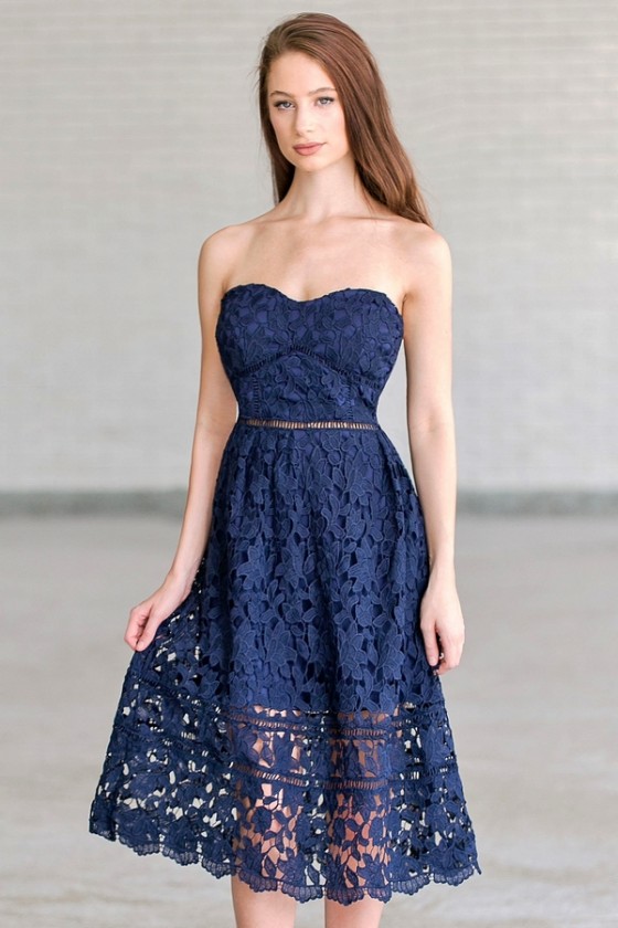 very navy lace dress
