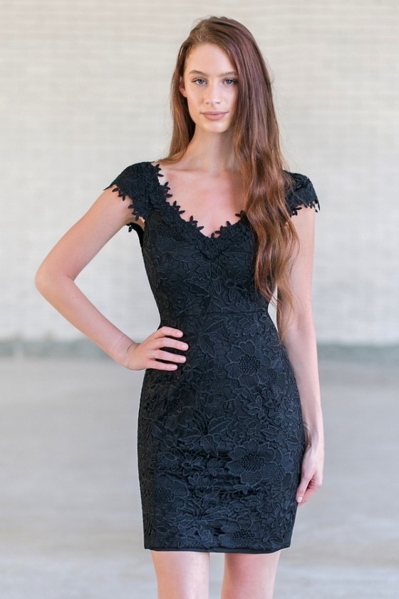 black lace sundress