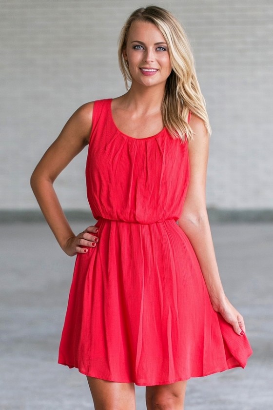 Red sun dress on sale