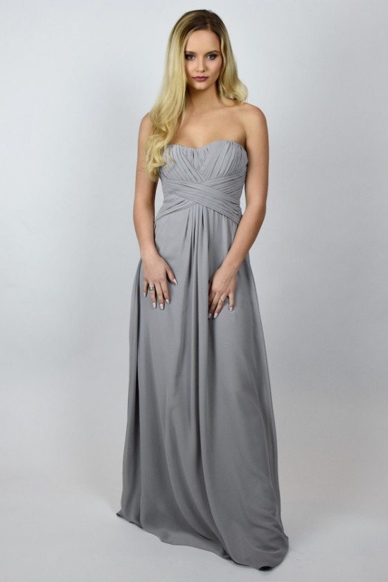 Grey Maxi Bridesmaid Dress | Cute 