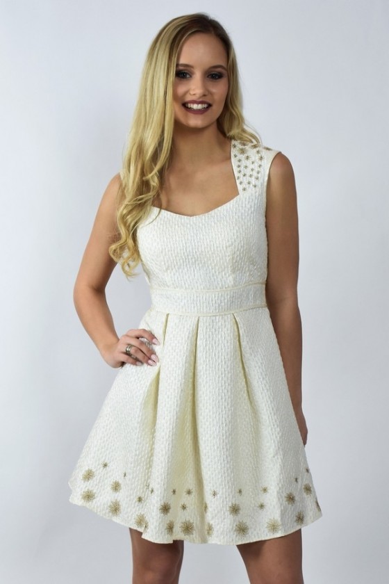 Starlight Shine A Line Dress in Ivory