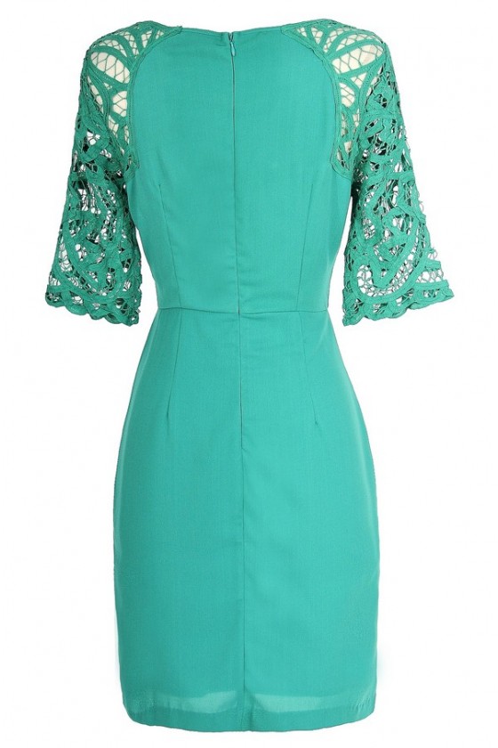 jade green lace dress Open-Back Ruched Tight Jersey Prom Dress with Train Signature Royal / Large main image 1