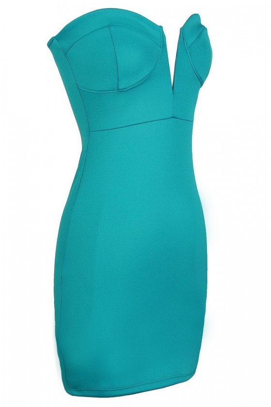 Teal bodycon sales