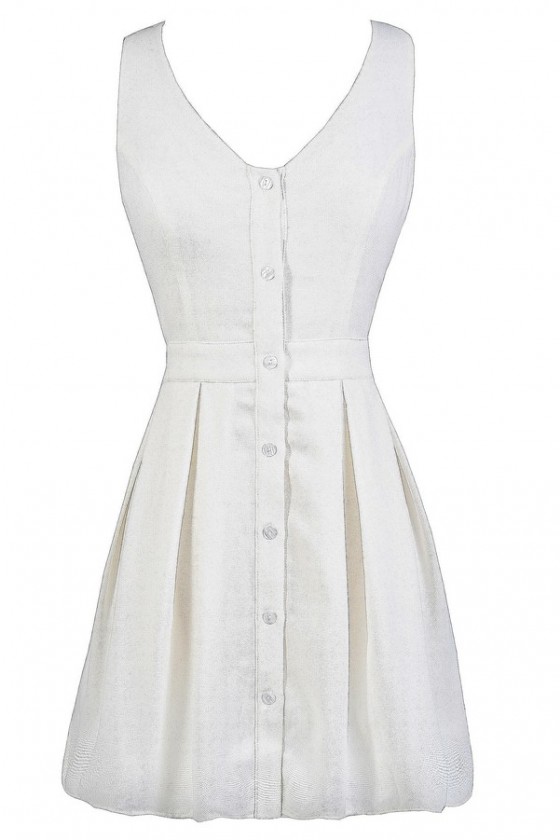 white button sundress