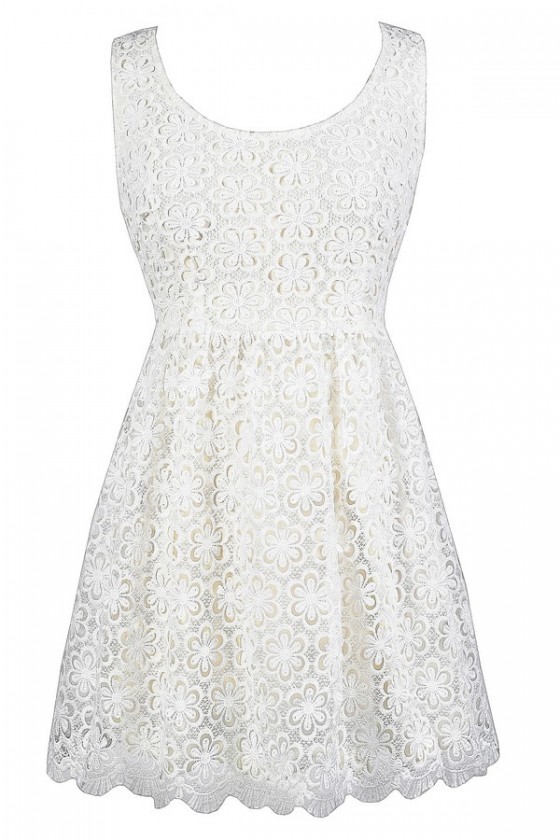 white lacy dress