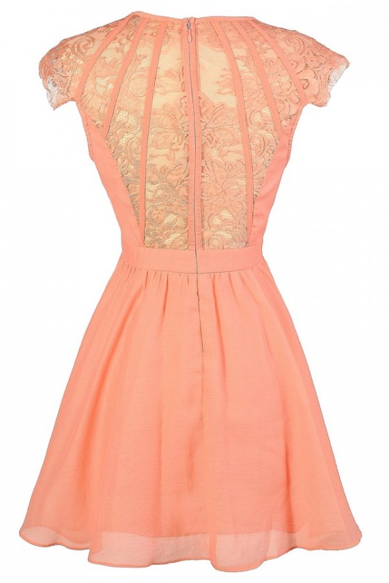 peach colored sundress