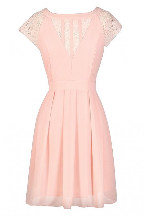 pink lace summer dress