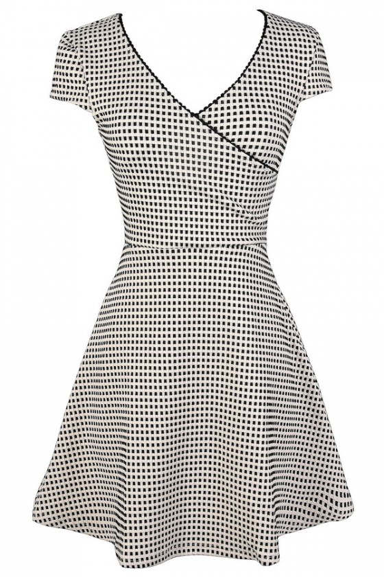 Cute Black and White Dress Lily Boutique