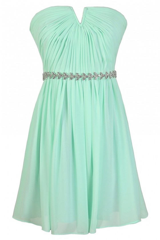 embellished chiffon dress