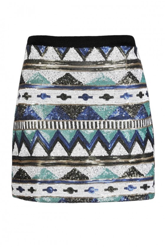 Patterned aztec skirt clearance