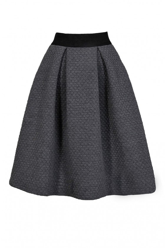 Grey best sale quilted skirt
