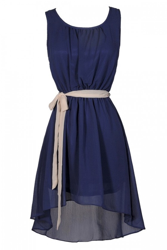 Cute Blue Dress, Blue High Low Dress, Blue and White Dress, Blue and Ivory  Dress, Blue Party Dress, Blue Cocktail Dress, Blue Summer Dress, Lily  Boutique