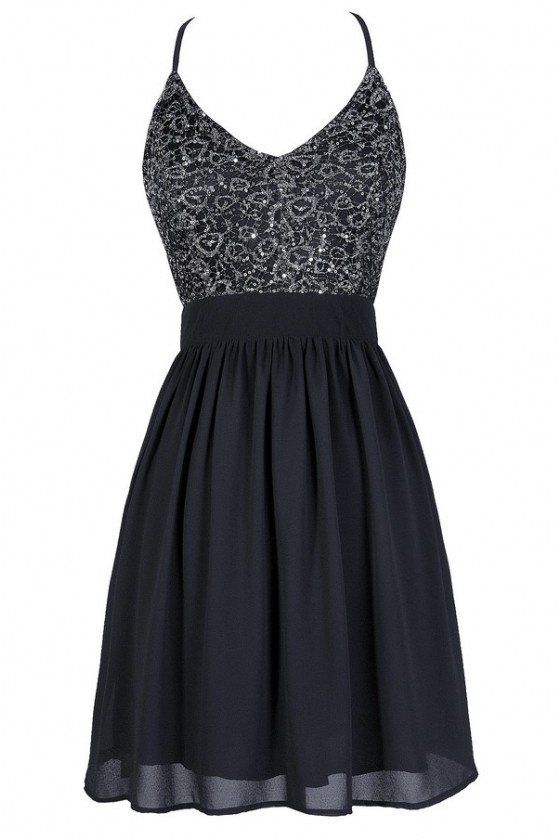 dark grey party dress