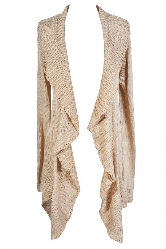 open knit cardigan sweater