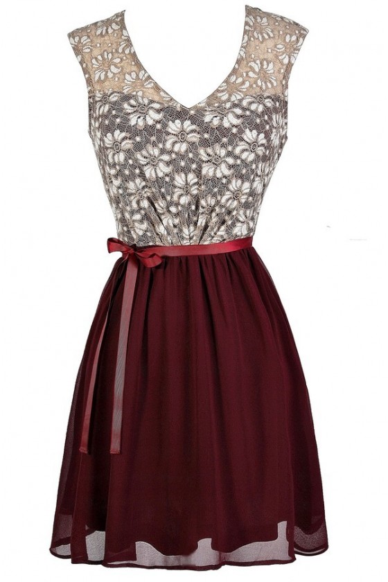 Burgundy Lace Dress, Cute Bridesmaid Dress, Burgundy Bridesmaid Dress, Red  Lace Dress, Cute Burgundy Dress, Red Lace Party Dress, Maroon Lace Dress,  Red Lace A-Line Dress, Burgundy Lace Party Dress Lily Boutique