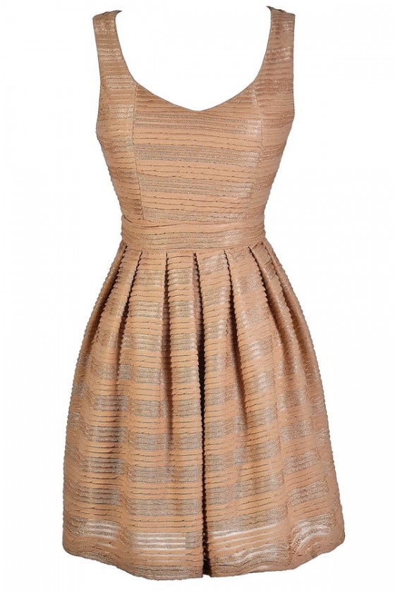 Cute Mocha Dress Mocha A Line Dress Taupe Party Dress Taupe