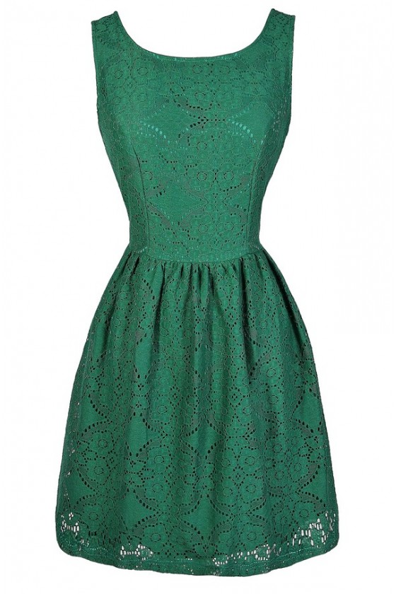 hunter green summer dress