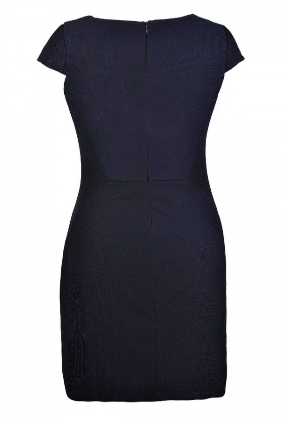 Navy sheath dress sale plus size