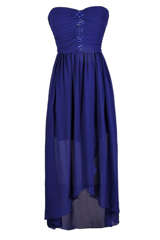 Bright royal blue dress top