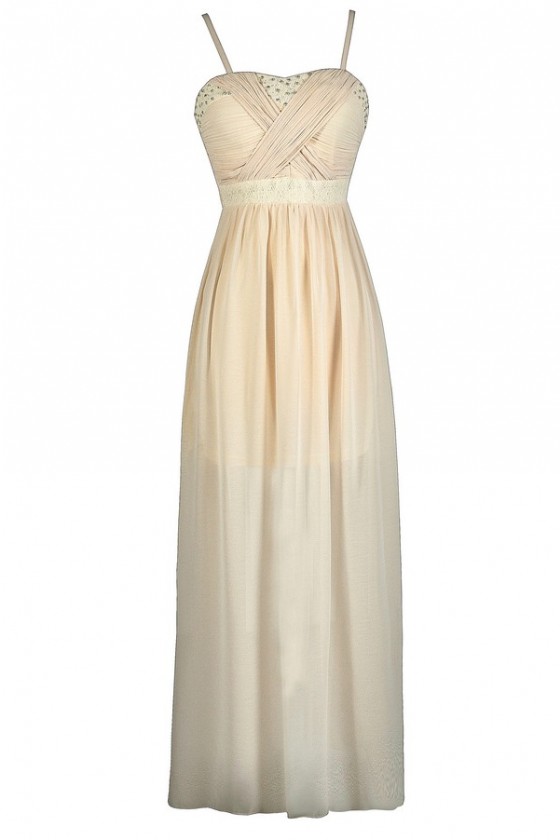 Beige dress best sale