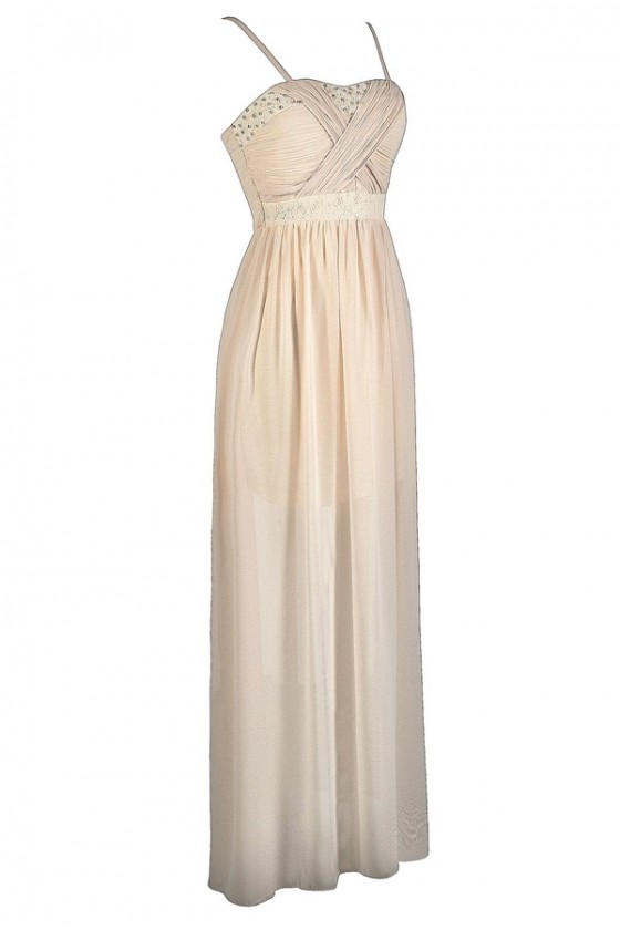 Little mistress lauren keyhole shop lace insert maxi dress