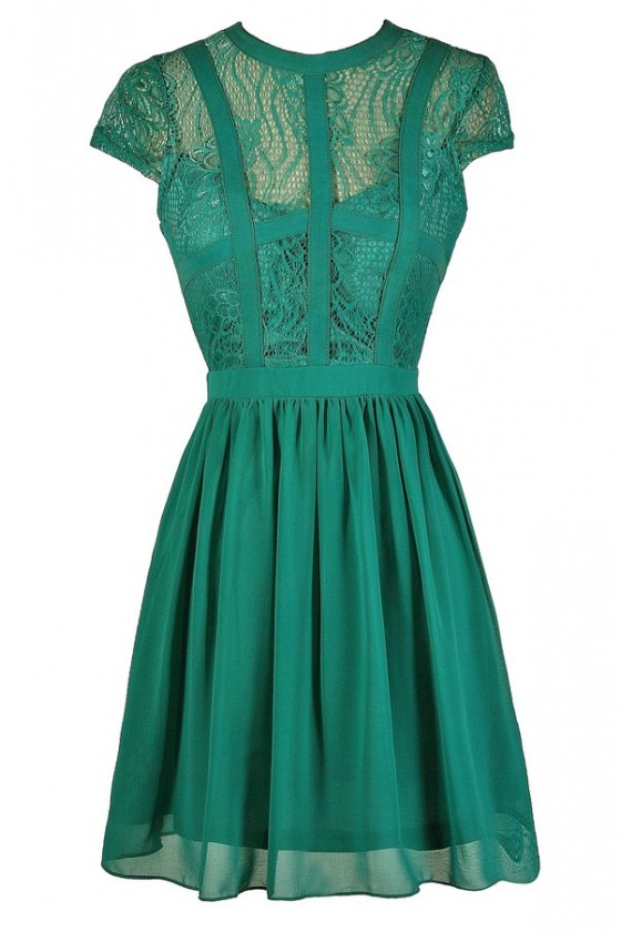 Jade green cocktail dress clearance