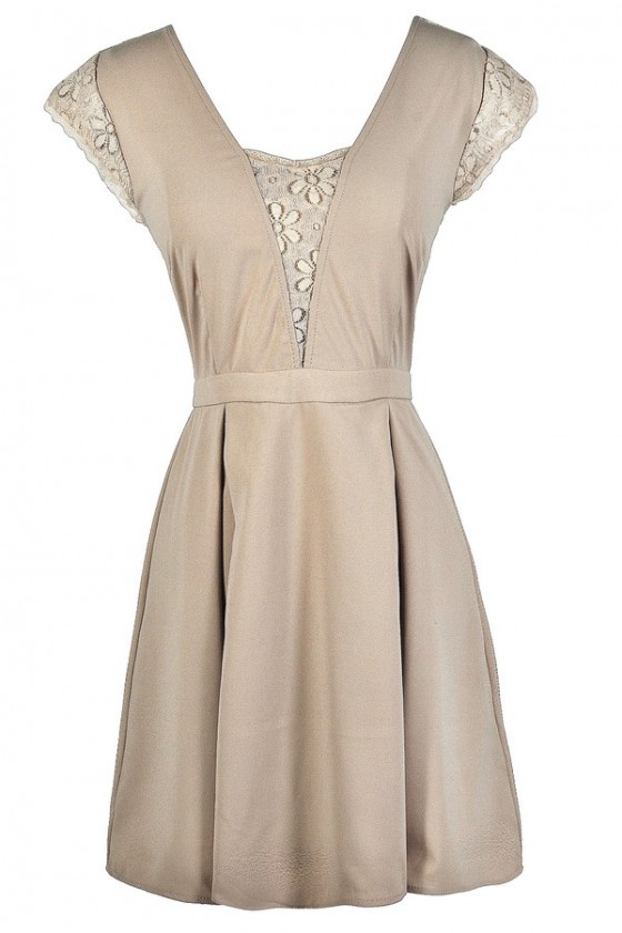 Taupe cocktail dress with hotsell