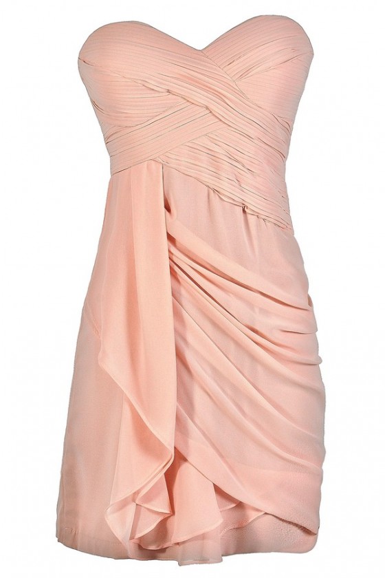 Blush pink outlet party dress